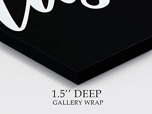 Renditions Gallery Black Flush Sign Bathroom Décor Gallery Wrapped Canvas Wall Art, 16x16,