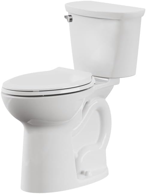 American Standard 215TA104.020 Cadet PRO Two-Piece Toilet, Seat not Included, Extra Tall Height, Left-Hand Trip Lever, 12-Inch Rough, Elongated Front, White, 1.28 GPF