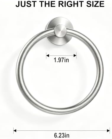 SetSail Towel Holder for Bathroom Wall Brushed Nickel Towel Ring