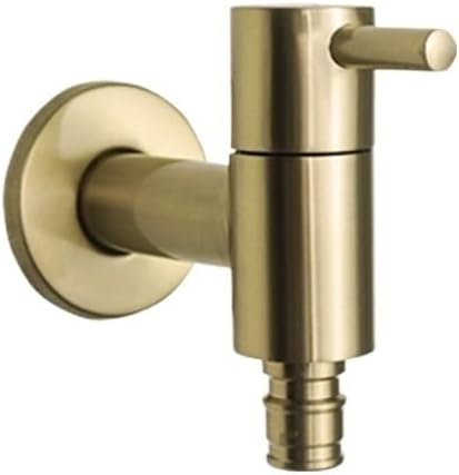 Faucet, Black Gold Wall Mounted Garden Faucet Chrome Plated Tap for Mop Pool and Water Basin(Washing Tap Gold)