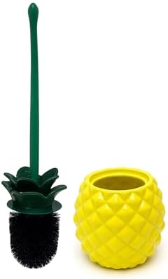 Deep & Sturdy Toilet Bowl Brush with Holder - Pineapple Bowl Brush - Durable Scrubbing - Toilet Cleaners - Household Essentials - Bathroom Cleaner - Cleaning Supplies - Household Supplies