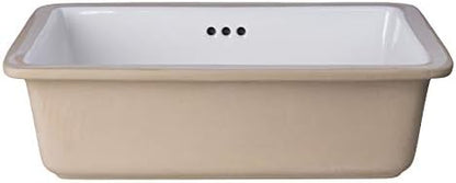 Miseno MNO1713RU 20" X 16" Rectangular Undermount Bathroom Sink with Rear Overflow - Bright White