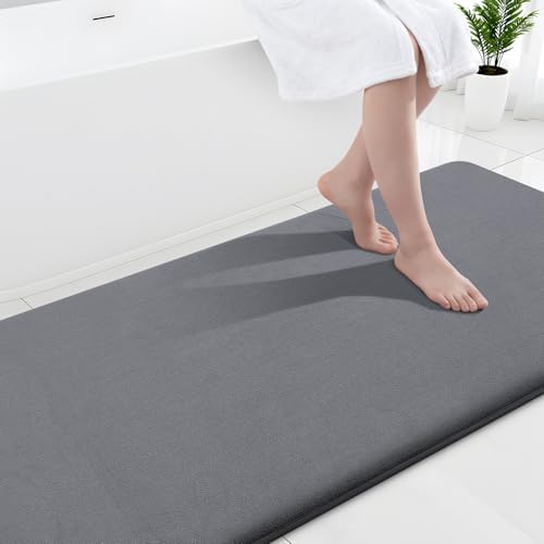 Smiry Memory Foam Bath Mat 70x24, Extra Soft and Absorbent Bathroom Rugs