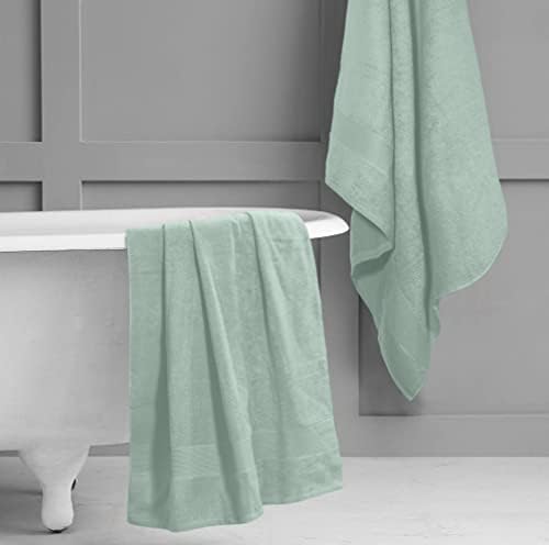 Belizzi Home Premium Cotton Oversized 2 Pack Bath Sheet 35x70-100% Pure Cotton - Ideal for Everyday use - Ultra Soft & Highly Absorbent - Machine Washable - Sea Green