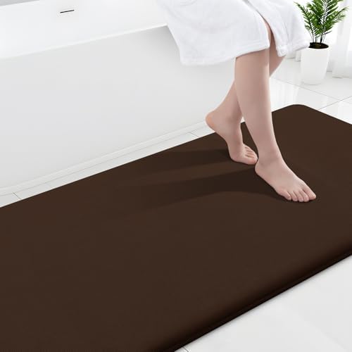 Smiry Memory Foam Bath Mat 70x24, Extra Soft and Absorbent Bathroom Rugs