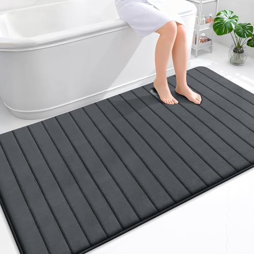 OLANLY Memory Foam Large Bath Mat 70x46, Super Soft Absorbent Bathroom Rugs