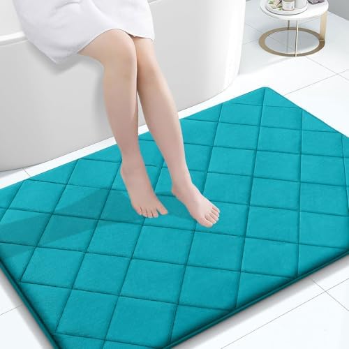 OLANLY Memory Foam Bath Mat 47x32, Ultra Soft and Absorbent Bathroom Rugs