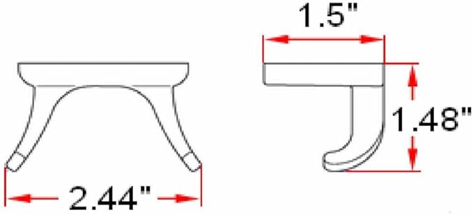 Design House Millbridge Double Robe Hook, Polished Chrome, Standard Wall Mount, Concealed Screws, Easy Installation, Bathroom Hardware, 2.44 in L x 1.5 in W x 1.48 in H, Item 533059