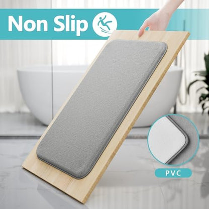 RUN HELIX Bathroom Rugs Sets 3 Piece, Soft Absorbent Memory Foam Bath Mats Set, Dry Fast Bath Mat, Machine Washable Bath Rug Set for Bathroom （Ash Gray）