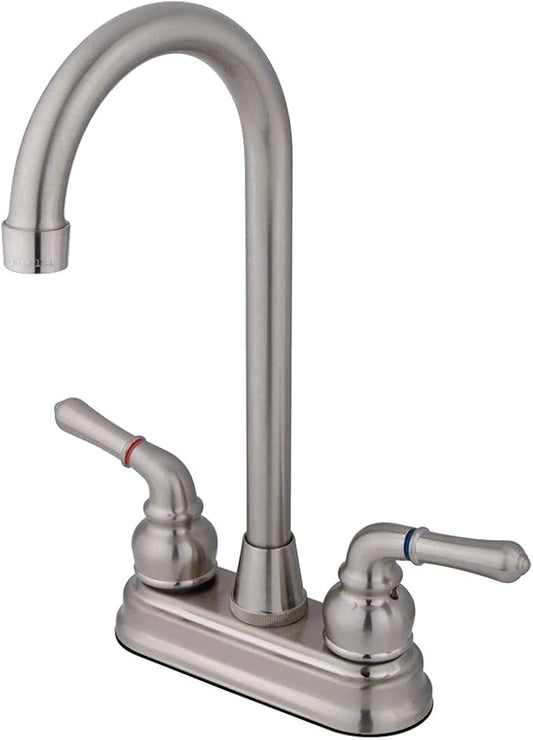 Kingston Brass KB498 Magellan Bar Faucet, 4-3/4", Brushed Nickel