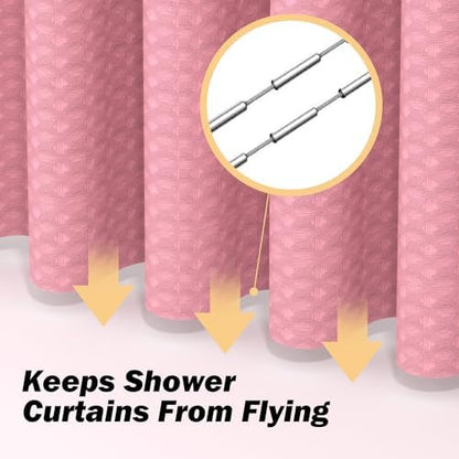 23 PCS Pink Bathroom Accessories Set丨Shower Curtain Bathroom Accessory
