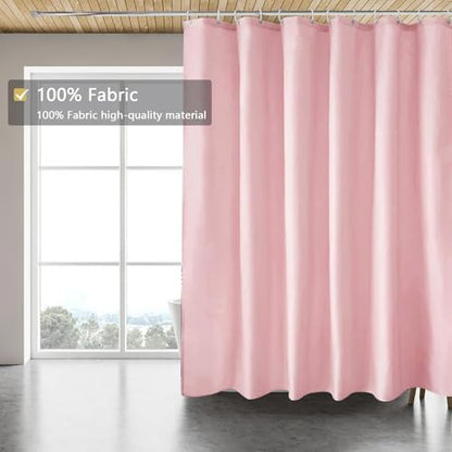 LLSCL Fabric Shower Curtain Liner with Weighted Lines, Waterproof Hotel Quality, 72 x 72 Machine Washable
