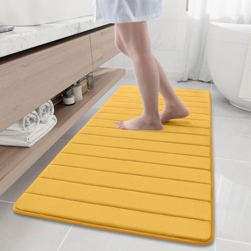 Buganda Memory Foam Bath Mat 60 x 24, Ultra Soft Absorbent Bathroom Rugs