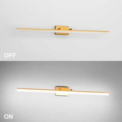 Aipsun Copper Bathroom Vanity Light 48inch Adjustable Modern LED Vanity Light for Bathroom Gold Lights Fixtures 5500K
