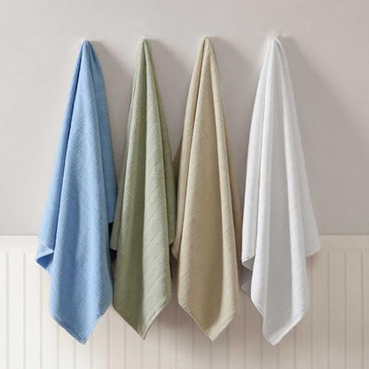Martha Stewart - Cotton Bath Towel Set, Soft & Absorbent Towels, 6 Pack