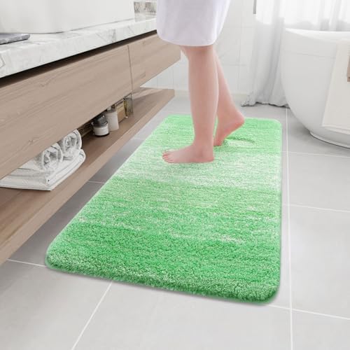 Arotive Microfiber Bathroom Rugs, Shaggy Soft Absorbent Bath Rug, 44x24