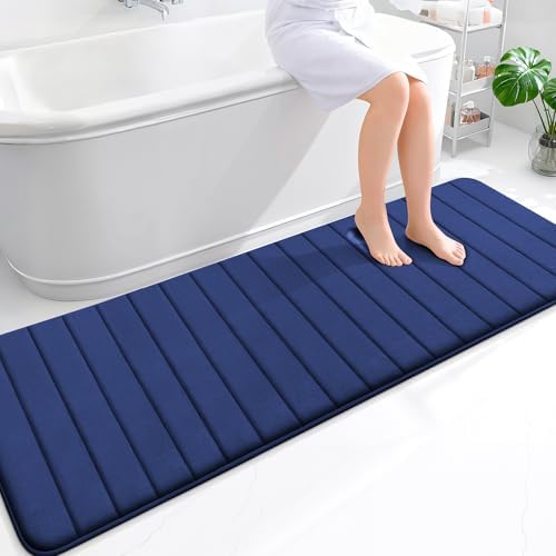 OLANLY Memory Foam Long Bathroom Rugs Runner 70x24, Super Soft Absorbent