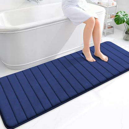 OLANLY Memory Foam Long Bathroom Rugs Runner 70x24, Super Soft Absorbent