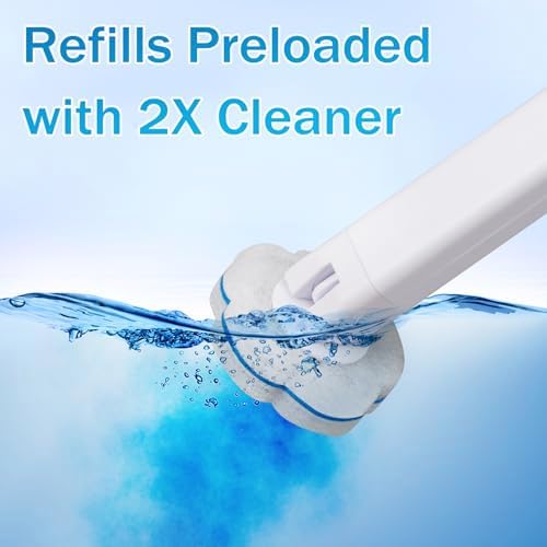 80 PCS Disposable Toilet Brush Cleaner Refills，Toilet Bowl Brush Handle Refills Cleaning System Replacement Heads Cleaner Pads for Bathtub Wash Basin (Only Refills，Only Fits Ucaimao) - White
