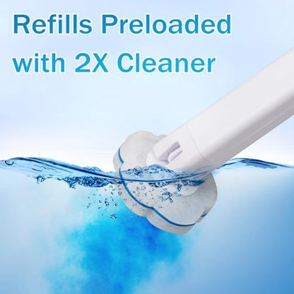 80 PCS Disposable Toilet Brush Cleaner Refills，Toilet Bowl Brush Handle Refills Cleaning System Replacement Heads Cleaner Pads for Bathtub Wash Basin (Only Refills，Only Fits Ucaimao) - White