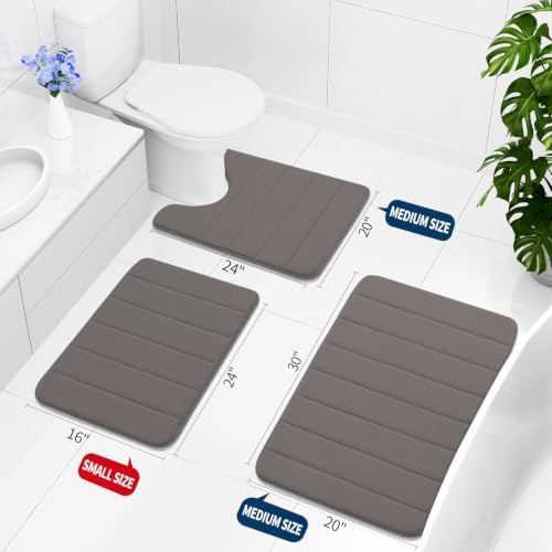 Buganda Memory Foam Bath Mat 34 x 20, Ultra Soft Absorbent Bathroom Rugs