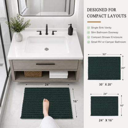 Arotive Bathroom Rugs Mat 24x16, Soft Absorbent Chenille Shaggy Bath Mat