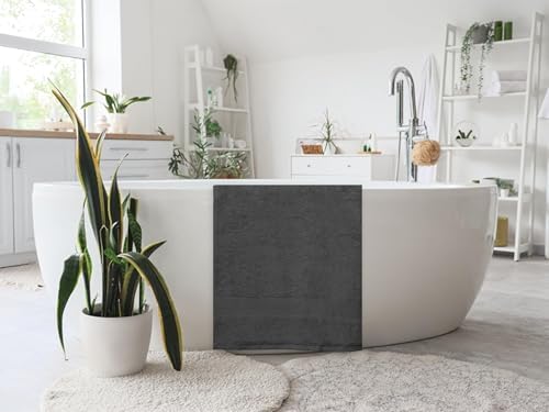 Bath Towels Bulk Set of 12 – 24" x 48" – 100% Cotton Terry, Soft, Quick-Dry & Highly Absorbent – Charcoal Grey Towels for Bathroom, Spa, Gym, Hotel, Pool & Everyday Use