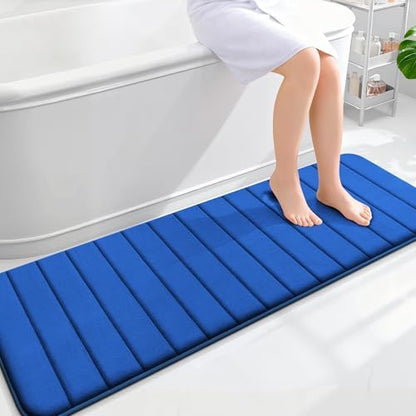 OLANLY Memory Foam Long Bathroom Rugs Runner 59x20, Super Soft Absorbent