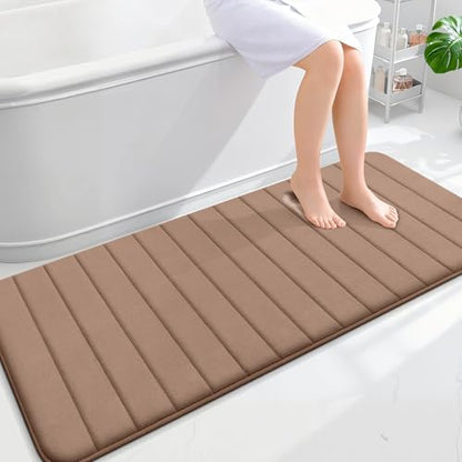 OLANLY Memory Foam Long Bathroom Rugs Runner 59x24, Super Soft Absorbent