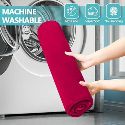 RUN HELIX Bathroom Rugs Sets 3 Piece, Soft Absorbent Memory Foam Bath Mats Set, Dry Fast Bath Mat, Machine Washable Bath Rug Set for Bathroom （Christmas Red） Bathrom Decoration