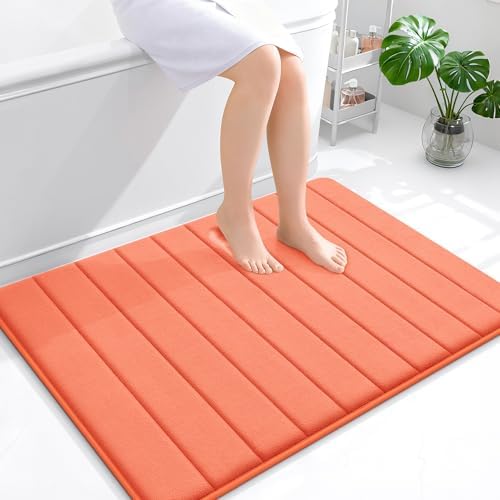OLANLY Memory Foam Large Bath Mat 40x32, Super Soft Absorbent Bathroom Rugs