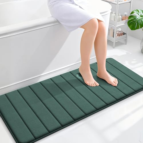 OLANLY Memory Foam Long Bathroom Rugs Runner 47x20, Super Soft Absorbent