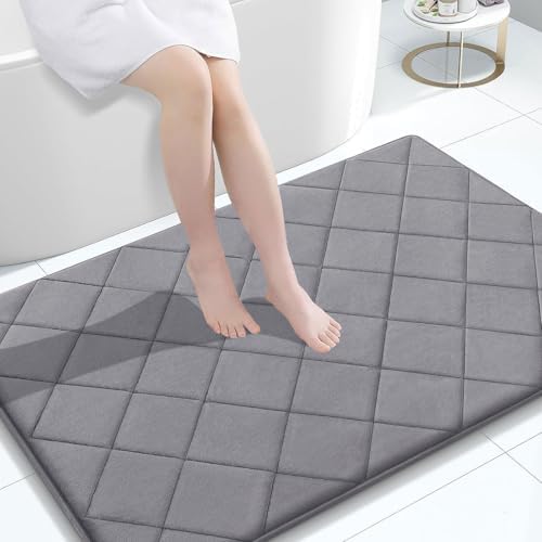 OLANLY Memory Foam Bath Mat 47x32, Ultra Soft and Absorbent Bathroom Rugs