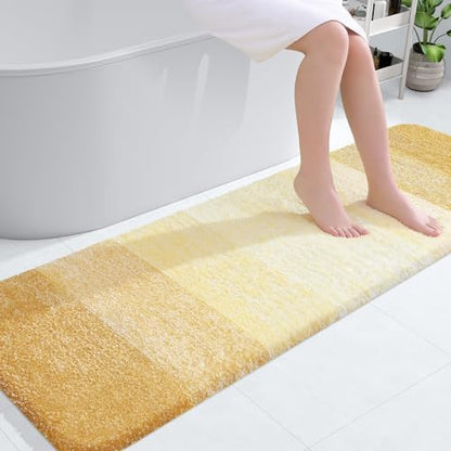 OLANLY Bathroom Runner Rug 59x20, Extra Soft Absorbent Microfiber Bath Rugs