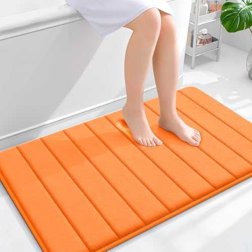 OLANLY Memory Foam Large Bath Mat 40x24, Super Soft Absorbent Bathroom Rugs