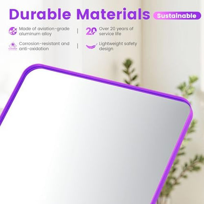 18" x 24" Purple Bathroom Mirrors for Over Sink