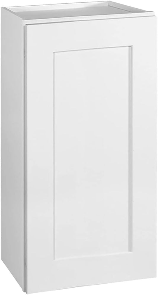 Design House Brookings Shaker Unassembled Wall Kitchen Cabinet W1530, 15 W x 12 D x 30 H, Painted White, Solid Wood, Design House, 561696