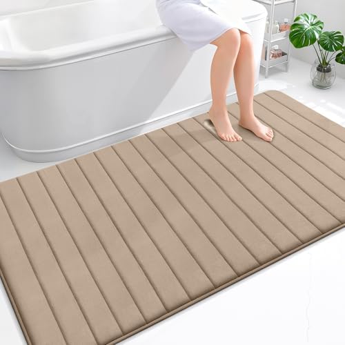 OLANLY Memory Foam Large Bath Mat 70x46, Super Soft Absorbent Bathroom Rugs