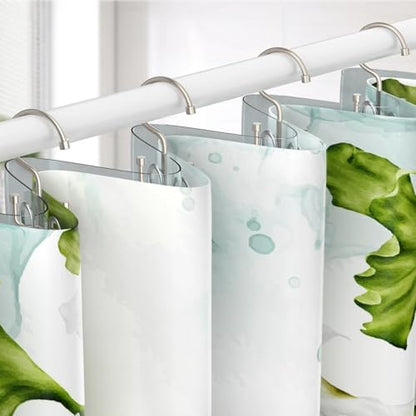 Goowin Shower Curtain Hooks, Shower Curtain Rings, Metal Shower Curtain Hangers Rust Proof, Double Glide Shower Rings for Curtain, Shower Hooks for Shower Curtain, Matte Nickel, 12 Pack-Cylinders