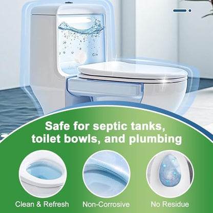 Msvvko Toilet Bowl Cleaner Tablets - 30 Pack Automatic Cleaners with Bleach, Slow-Releasing Toilet Tank Cleaners for Deodorizing & Descaling, Household Toilet Cleaners against Tough Stains