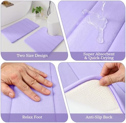 Purple Bathroom Accessories Set - Shower Curtain Sets