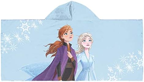 Jay Franco Disney Frozen Kids Hooded Towel Elsa Anna Olaf, 22" x 51"