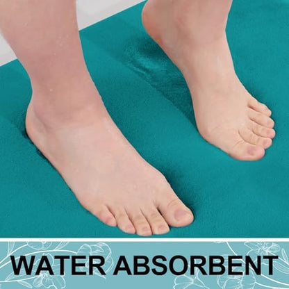 Smiry Memory Foam Bath Mat 24x16, Extra Soft and Absorbent Bathroom Rugs