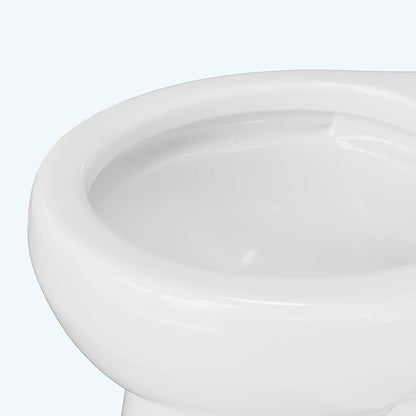 Two Piece Toilet with 19" ADA Height, Round Ceramic Bowl and Locking PP Lid -Dual Flush, CUPC Certified, Water Efficient