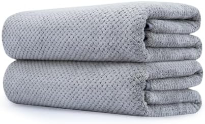 Extra Large Bath Towel Set of 2 (35"x70"),Oversized Bath Sheet Super Soft Highly Absorbent Jumbo Bathroom Towel Set Microfibers Quick Dry Shower Towel for Hotel,Bathroom,Guest,Spa,Gym (2PCS Grey)