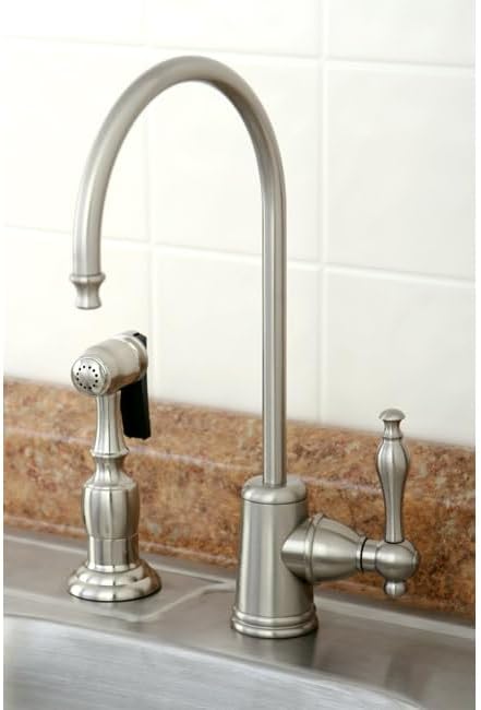 Kingston Brass Gourmetier KS7198NL Naples Single Handle Water Filtration Faucet, Brushed Nickel