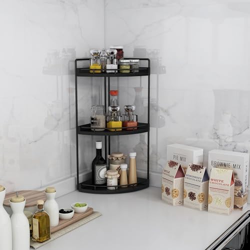 Dorhors Corner Bathroom Organizer Countertop,Vanity Counter Storage Shelf