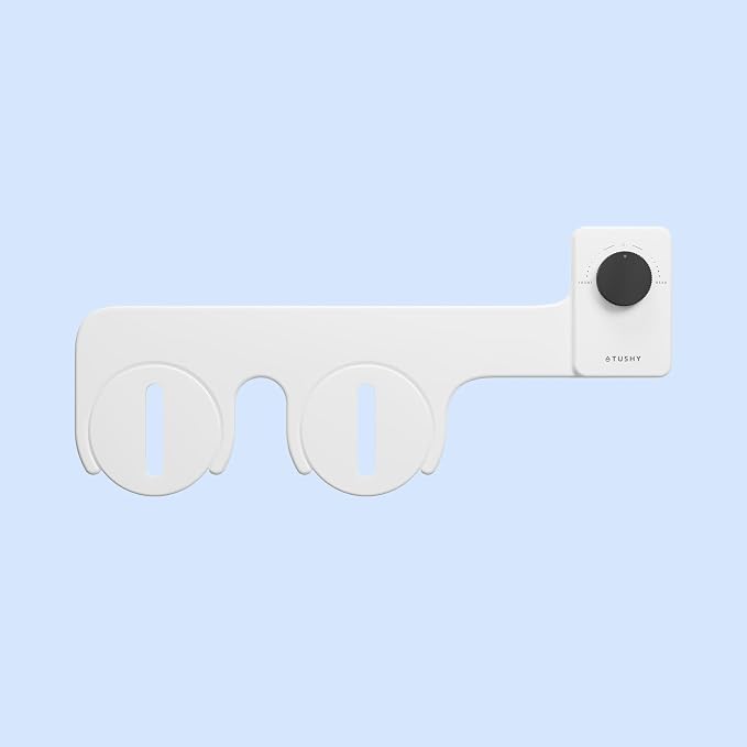 TUSHY Fresh Dual Nozzle Cool Water Bidet, Matte Black Knob | Ultra Slim Toilet Seat Attachment, Non-Electric, 180° Front and Rear Wash, Self-Cleaning, 10 Minute DIY Install
