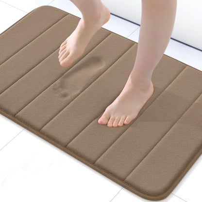 Buganda Memory Foam Bath Mat 24 x 16, Ultra Soft Absorbent Bathroom Rugs