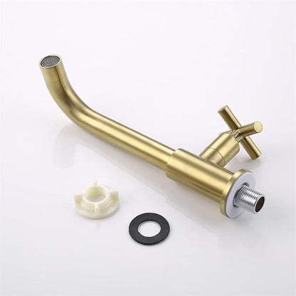 ZR98US Wall Fixtures Brass Bathroom Faucet Cold Black/Chrome/Gold (Color : C Size (As Shown in The)